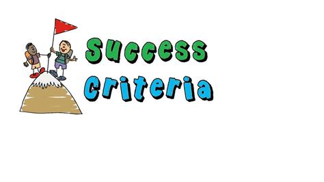 What are the Success Criteria?